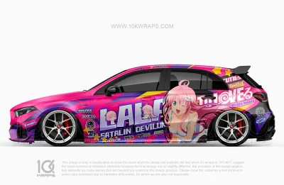 Lala Satalin Deviluke To LOVE-Ru Itasha Car Wrap – Benz AMG A45S