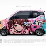 Nanami & Azusa VTuber Honda Civic Type R Anime Folierung Auto