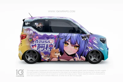 Nanami & Azusa VTuber Honda Civic Type R Anime Folierung Auto
