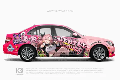 Nicole Demara Gentle House Zenless Zone Zero Car Anime Wrap for Benz C-Class