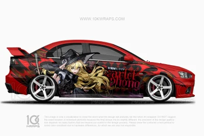 Reimu Hakurei & Marisa Kirisame Touhou Project Itasha Cars for Mitsubishi Lancer Evo
