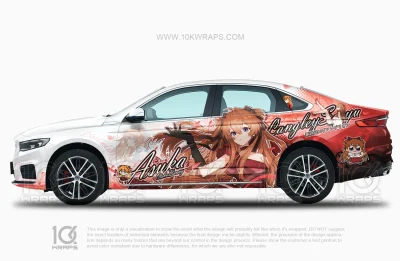 Soryu Asuka Langley Neon Genesis Evangelion Anime Folierung Auto – Ford Mustang