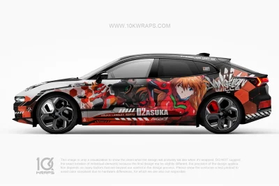 Soryu Asuka Langley Neon Genesis Evangelion Anime Wrapped Car for ZEEK 001