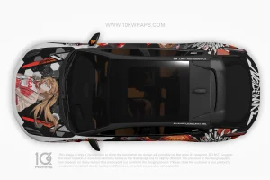 Soryu Asuka Langley Neon Genesis Evangelion Anime Wrapped Car for ZEEK 001