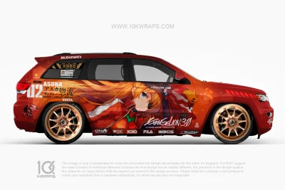 Soryu Asuka Langley Neon Genesis Evangelion Itasha Folierung for Jeep Grand Cherokee
