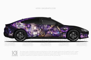 The Herta Honkai Star Rail Anime Wrapped Car for Nissan Sentra
