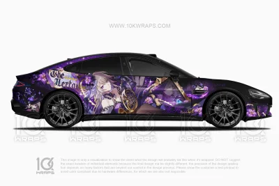 The Herta Honkai Star Rail Anime Wrapped Car for Nissan Sentra