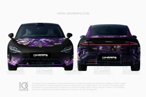 The Herta Honkai Star Rail Anime Wrapped Car for Nissan Sentra