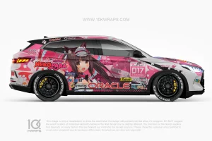 Vanilla & Chocola Nekopara Anime Car Wrap for Audi RS6 (1)