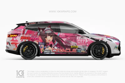 Vanilla & Chocola Nekopara Anime Car Wrap for Audi RS6 (1)